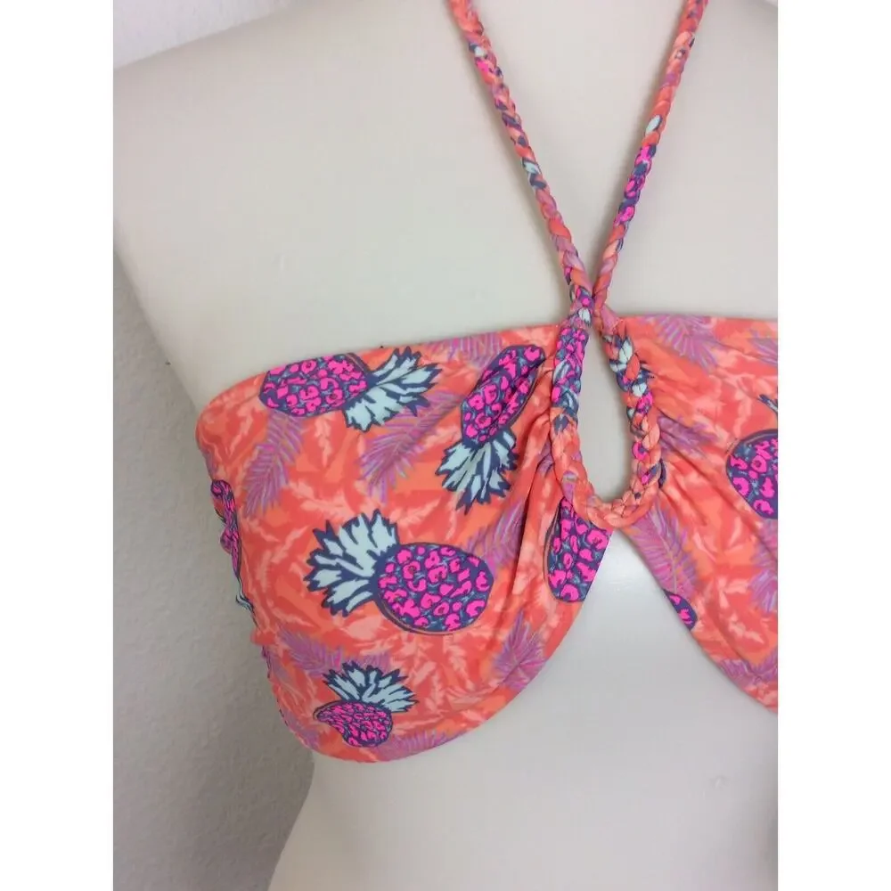 American Eagle Outfitters Swim Bikini Top Floral Padded Swimwear